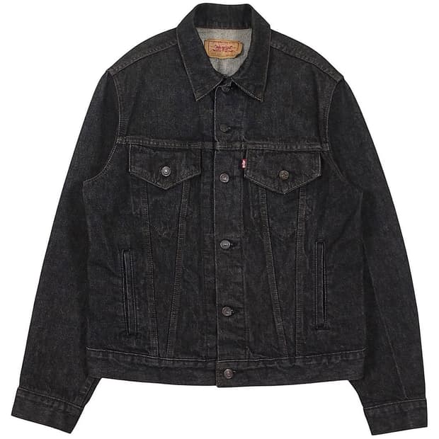 1987 USA 리바이스 70506-0259 선염색 블랙 데님 자켓