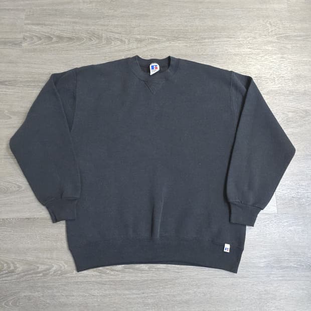 [XL] 90s 빈티지 러셀 스웻셔츠 블랙