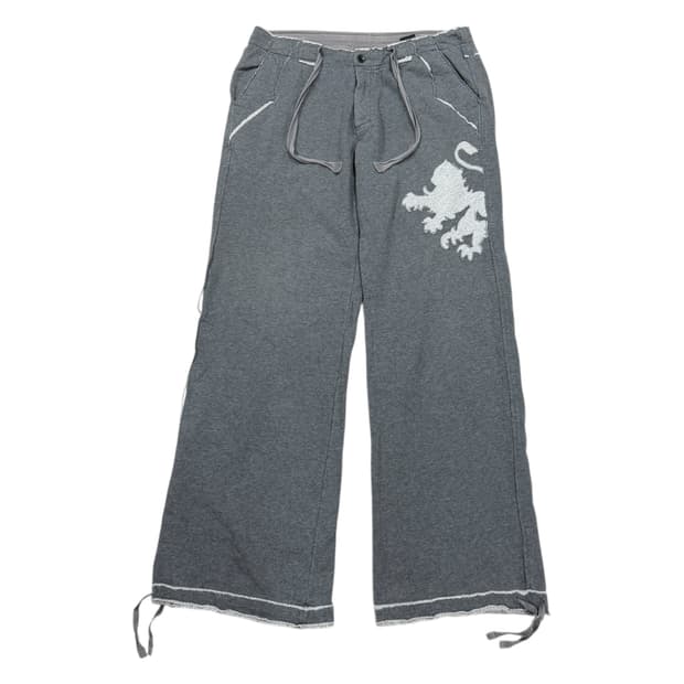 버커루 빈티지 Y2K 디테일 스웻팬츠 그레이 32