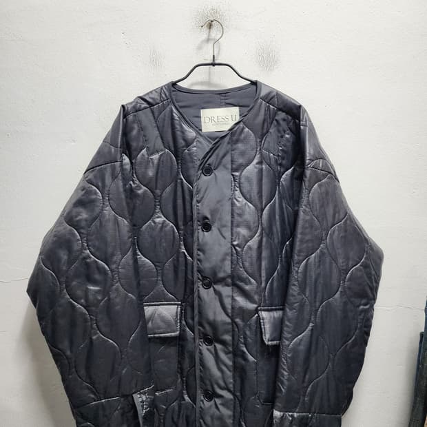 DRESS U 블랙 퀼팅 자켓