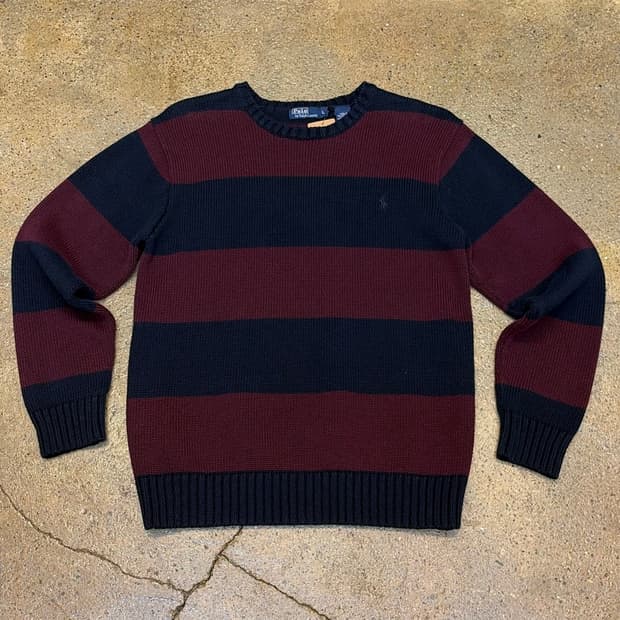 90s Made in Japan 빈티지 폴로랄프로렌 스트라이프 니트