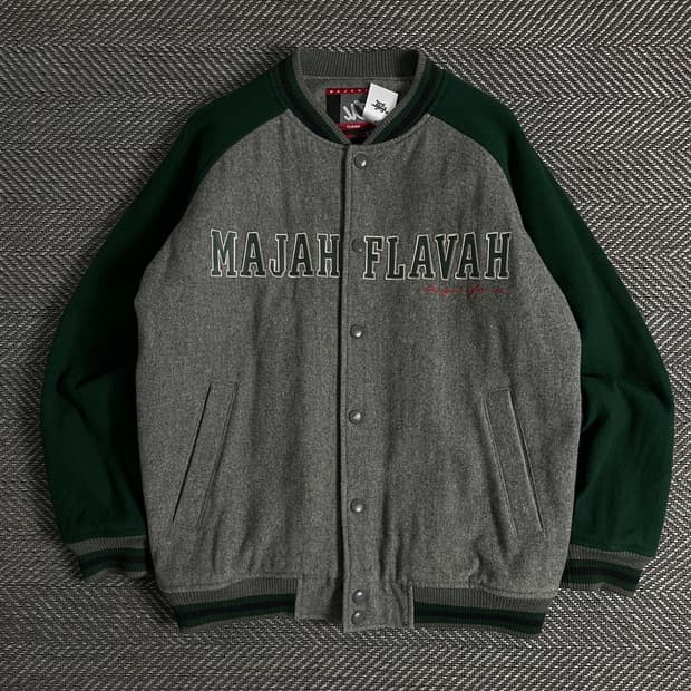 마자플라바 빅로고 올드그쿨 모직 바시티 자켓o 3234