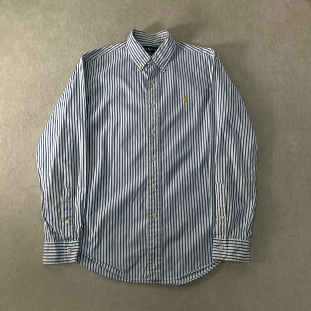 100 폴로랄프로렌 스트라이프 코튼 셔츠