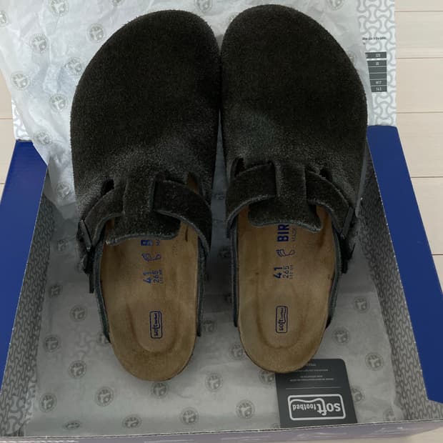 [41] 버켄스탁 보스턴 소프트 풋베드 스웨이드 블랙