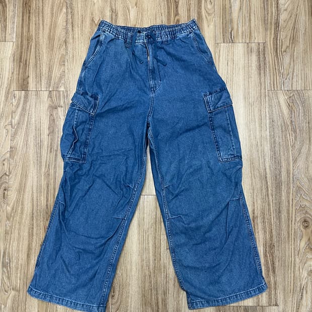 GU 슈퍼와이드 카고 청바지 M