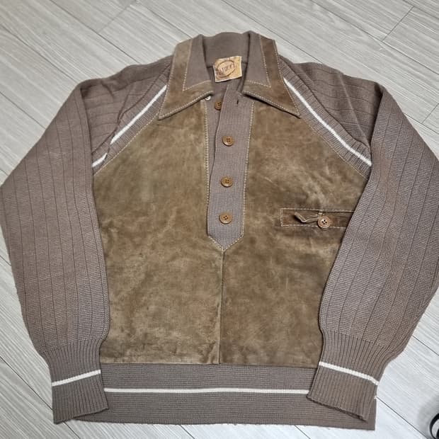 영국제 가비치gabicci 스웨이드 니트 브라운 풀오버(남성S 여성L)