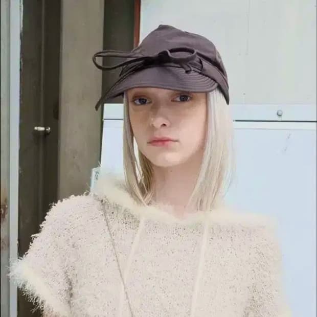 타입서비스 리본 캡 브라운 / TYPESERVICE Ribbon cap