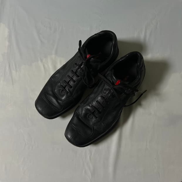 Prada sports lace up derby shoes