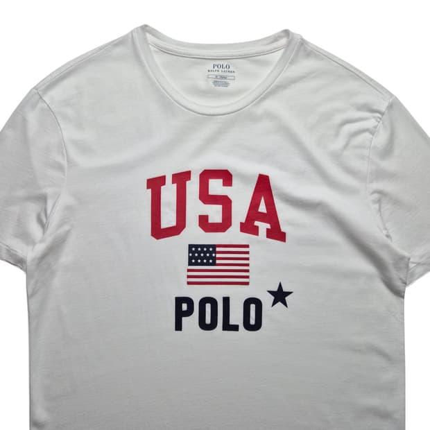 [M] 폴로 랄프로렌 USA 로고 반팔티셔츠
