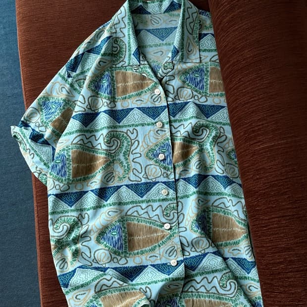 Tencel blend design patterned BIG H/S sh