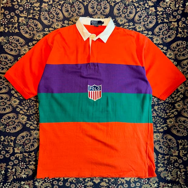 90’s 빈티지 폴로 kswiss 럭비셔츠