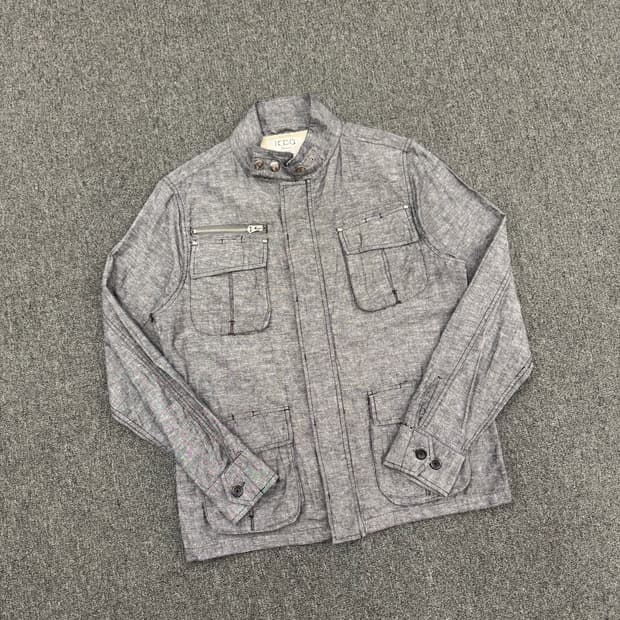 L)IKKA 빈티지 그레이 린넨 필드 자켓