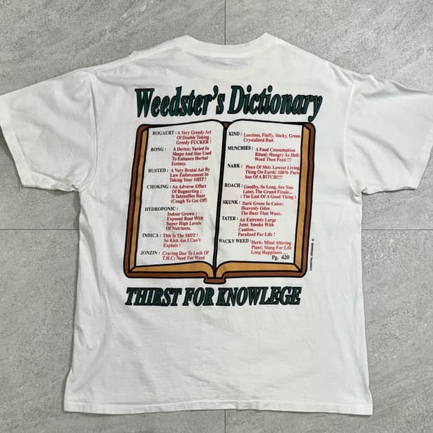 90s Weedster’s dictionary 프린팅 티셔츠(#T20)