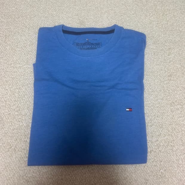 타미힐피거 블루 라운드 반팔티셔츠 105 사이즈