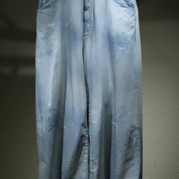 안셀름 WIDE STRAIGHT DENIM PANTS - Indigo