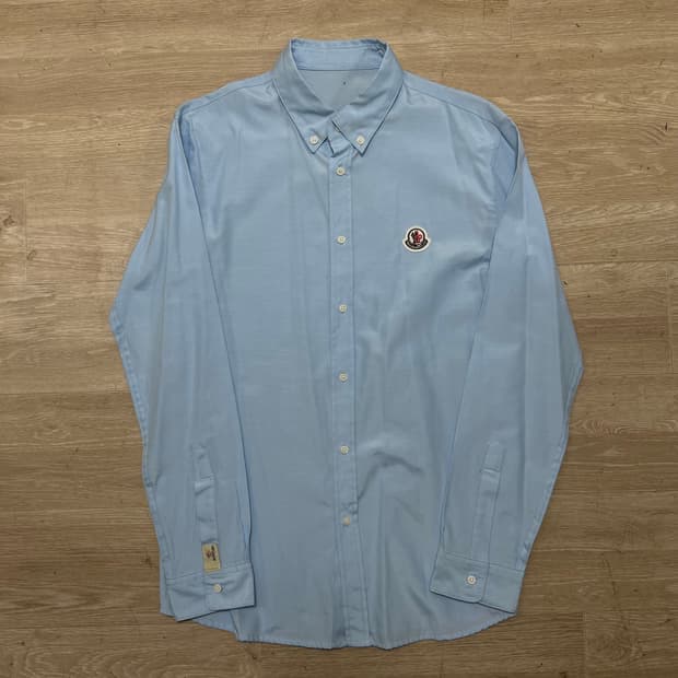 몽클레어 시그니처 와펜 버튼다운 옥스퍼드 셔츠 [스카이블루] L/100