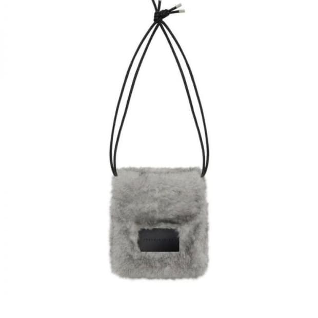 트리밍버드 볼륨 퍼 스트링 미니백