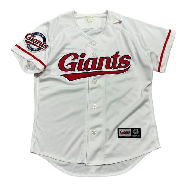 ✨ (바배) 롯데자이언츠 홈 노마킹 키즈 야구 유니폼 (7)