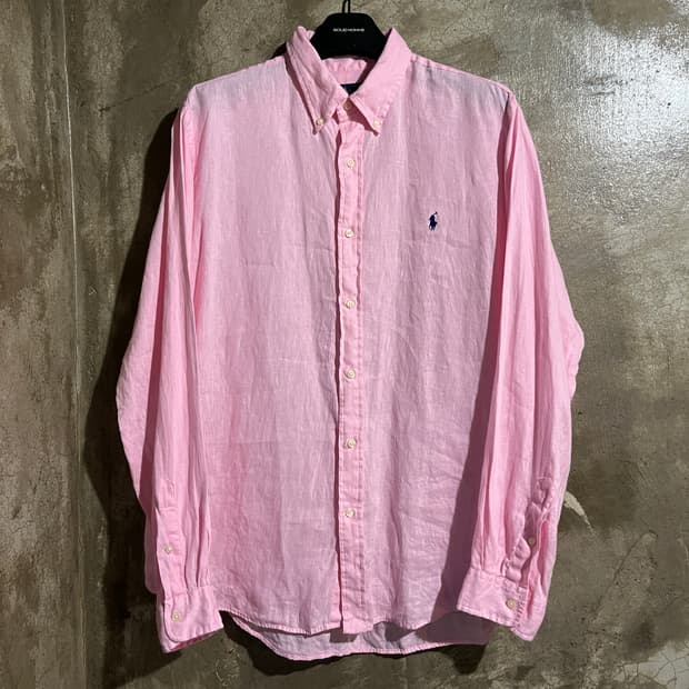 폴로랄프로렌 린넨 솔리드 셔츠