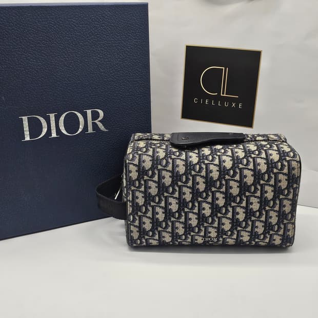 정품 디올 링고 오블리크 토일레트리 파우치