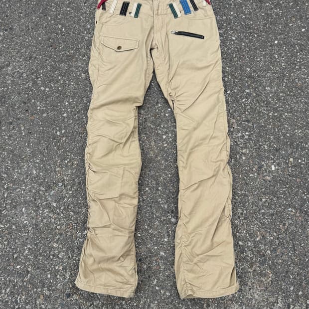  Oo’s Y2K Multi Strap Zip Detail Pants