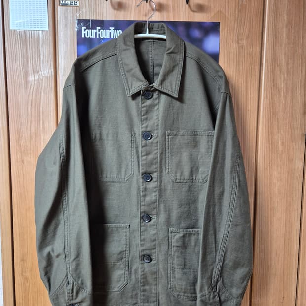 무탠다드 백사틴 초어자켓 M 브라운 (단추 커스텀)