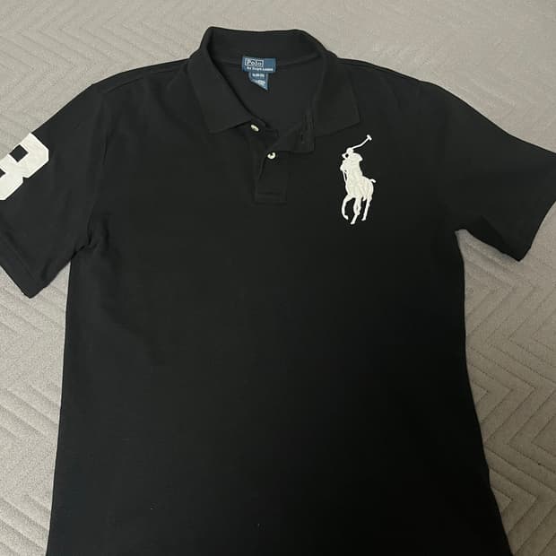 폴로 빅포니 반팔 카라티 블랙 M