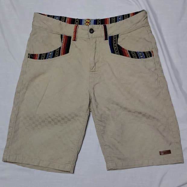 [M] TOMT JUNIOR 에스닉 포인트 체크 텍스처 하프 팬츠