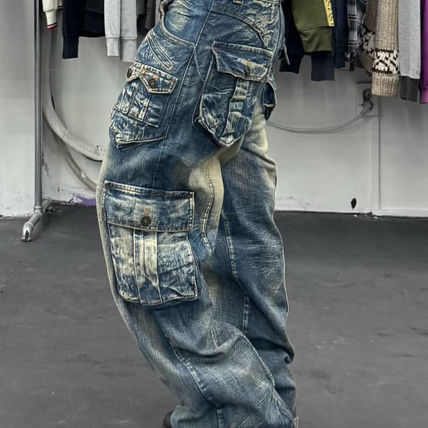 VTG 그런지 멀티포켓 데님팬츠