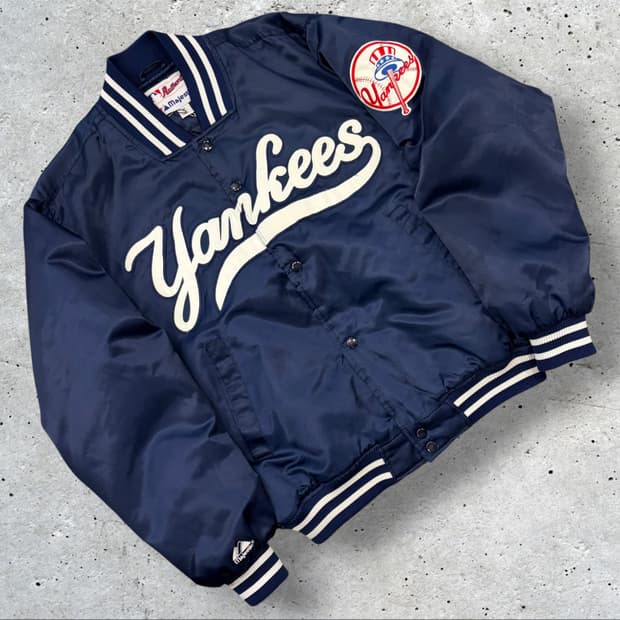 [M] 마제스틱 뉴욕 양키스 스타디움 점퍼 네이비 D478