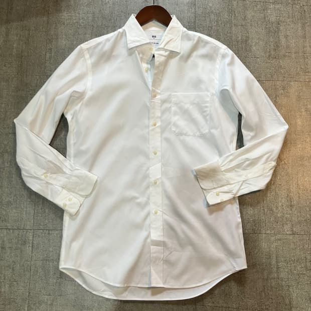 Uniqlo 유니클로 올드스쿨아메카지 원포켓 셔츠 화이트