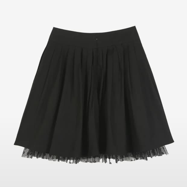 wsc 아카이브 미디 샤 스커트 블랙 1사이즈