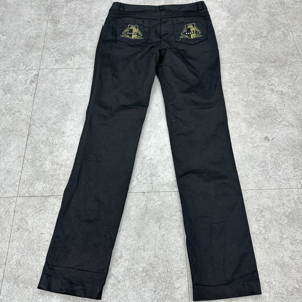 Vintage stud black jeans slim straight