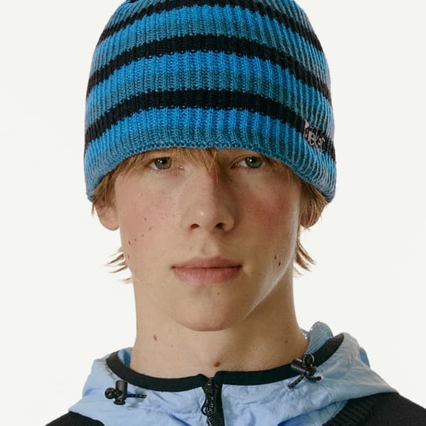 테켓 하모니 스트라이프 비니 블루