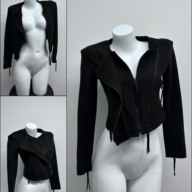 사선 지퍼 더블 클로징 자켓