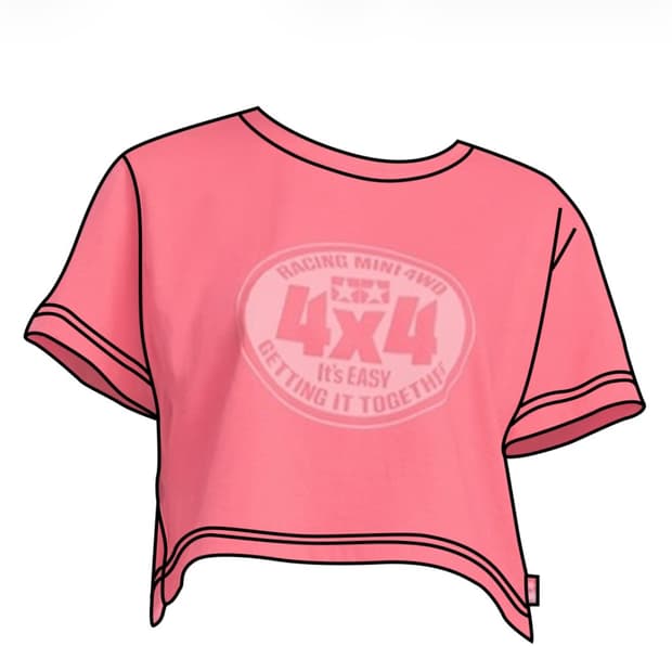 아이앱 스튜디오 x 타미야 아이앱 코멧츠 크롭 티셔츠 핑크