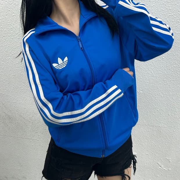 아디다스 파이어버드 블루 트랙탑 95