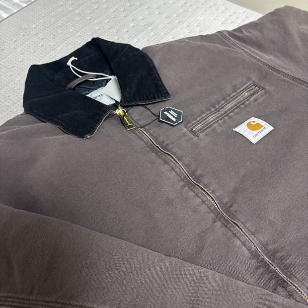 칼하트 wip OG 디트로이트 자켓 토바코 스톤 캔버스 E