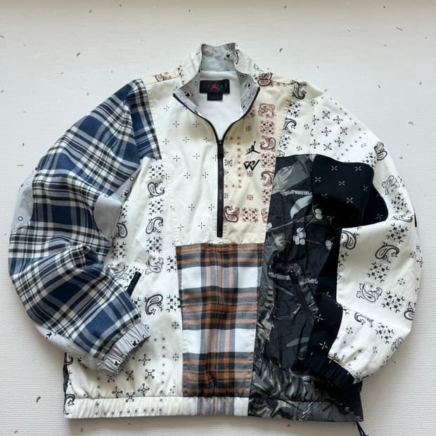 조던 x 러셀 웨스트브룩 와이낫 패치워크 아노락 L