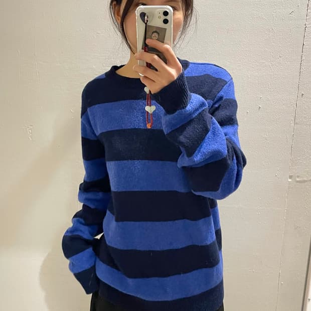 💙빔즈 스트라이프 니트🖤