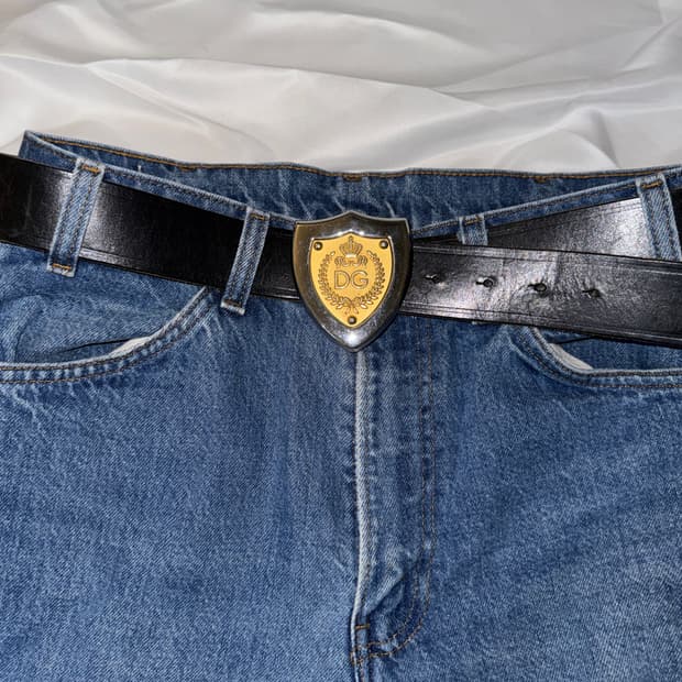 돌체앤가바나 아카이브 실드 빅 버클 벨트