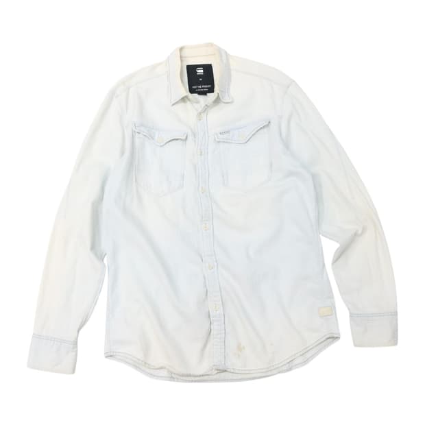 G-STAR RAW 지스타로우 아크 3D 라이트 워싱 데님셔츠 (M)