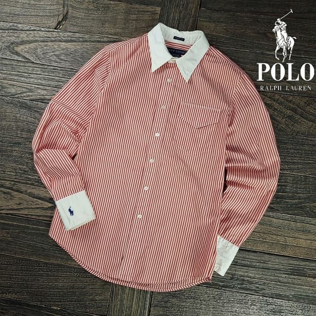 [폴로 랄프로렌] 커프스 로고 자수 스트라이프 셔츠 M19203