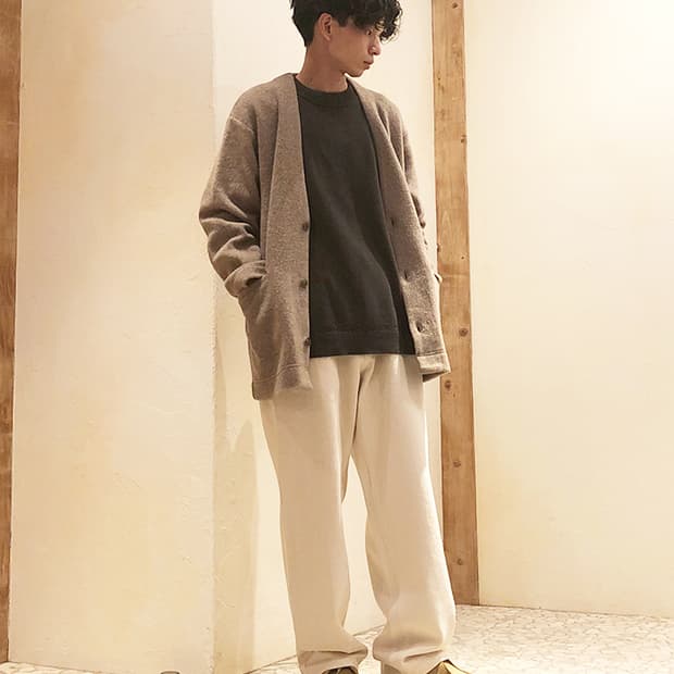네스트로브컨팩트 울 기모 오버 가디건