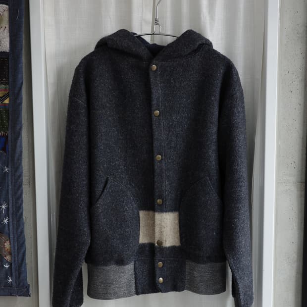 Kapital 캐피탈 버튼 니트 후드 자켓