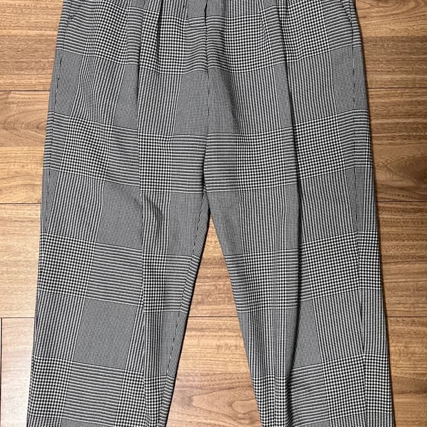 발망 BALMAIN 하운드투스 체크 울 팬츠 36