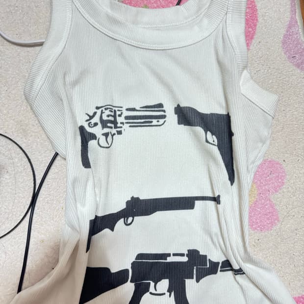 빈티지 펑크 gun top