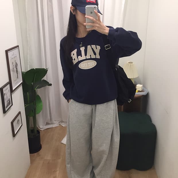 여성 예일 맨투맨 100