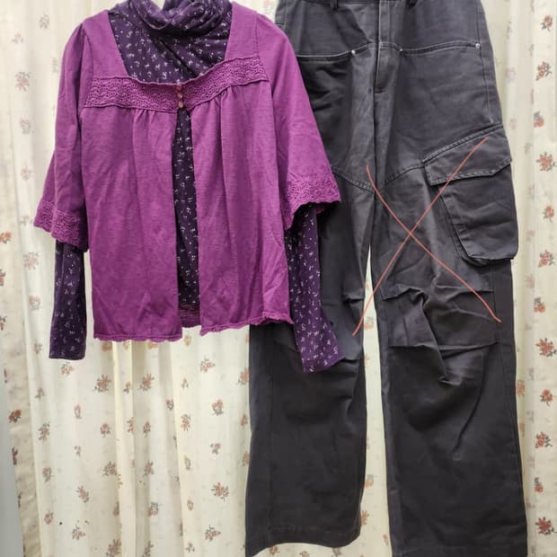 (카모메산장) 보라빛 상의코디, 바지제외❌️(착샷있어요⭕️)