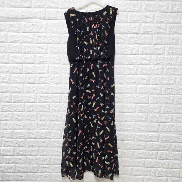 택포) M 케네스레이디 블랙 칵테일 롱 원피스 66